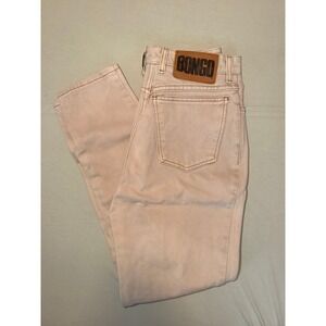 Vintage Bongo  Gene Montesano High Waisted Tapered Jeans Tan Size 11 Made in USA
